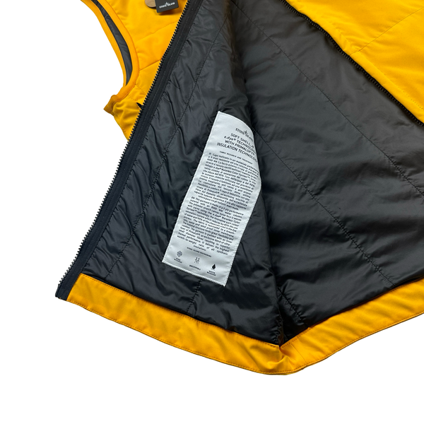 Stone Island 2022 Yellow e-Dye Soft Shell Gilet - Medium - Large