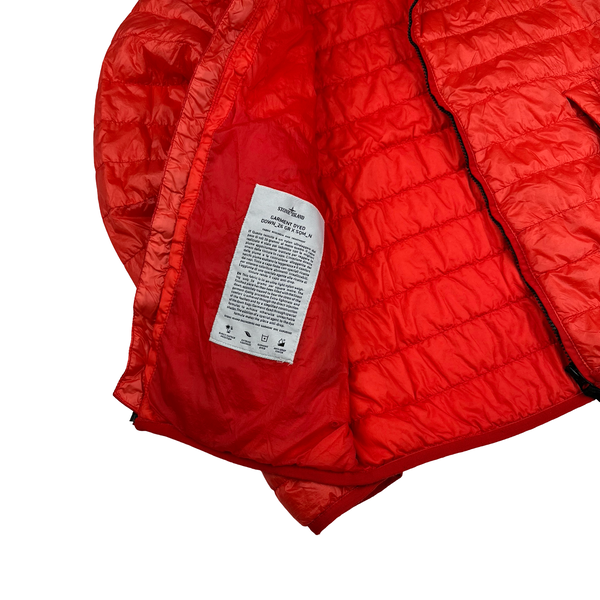 Stone Island 2016 Red Garment Dyed Puffer Jacket - Small