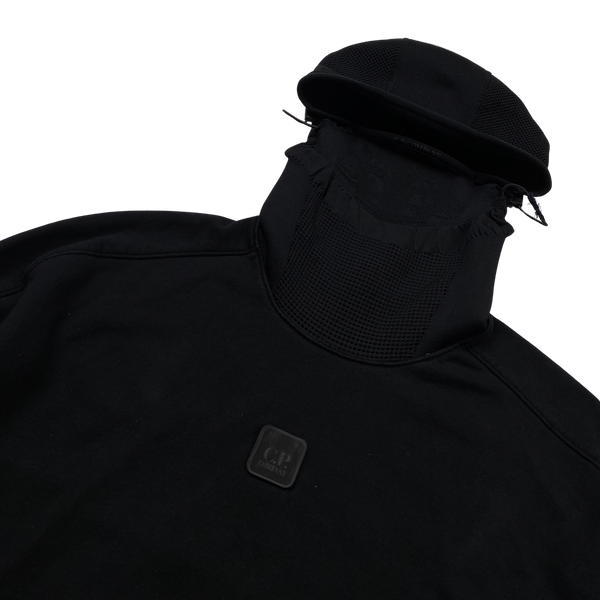 CP Company Black Metropolis Face Mask Hoodie - Large