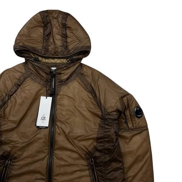 CP Company Brown Outline Padded Puffer Jacket - Large