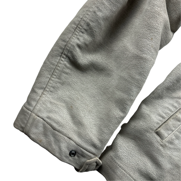 CP Company 2004 Vintage Cream Hand Painted Mole Skin Archive Goggle Jacket - XL