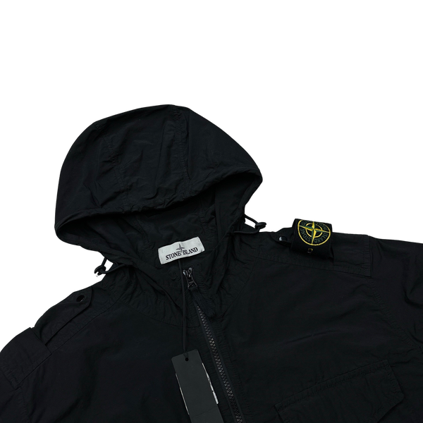 Stone Island Black Naslan Light Shoulder Badge Overshirt - Large