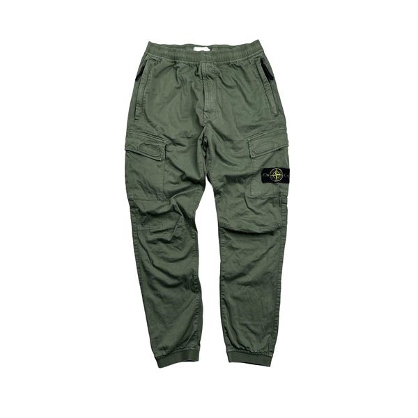 Stone Island 2021 Green RE T Cargo Trousers - Medium