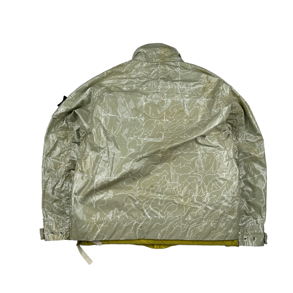 Stone Island Shadow Project Yellow Lining Glass Poplin Double Face Print Jacket - Medium