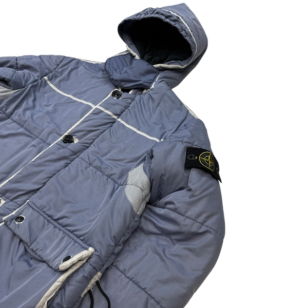 Stone Island Vintage 2002 Blue Ripstop Puffer Parka - Medium