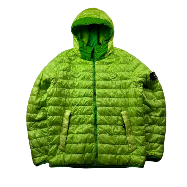 Stone Island 2016 Green Garment Dyed Puffer Jacket - XXL