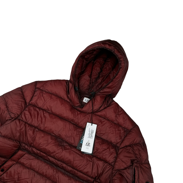 CP Company Red DD Shell Hooded Pullover Puffer Smock - Large