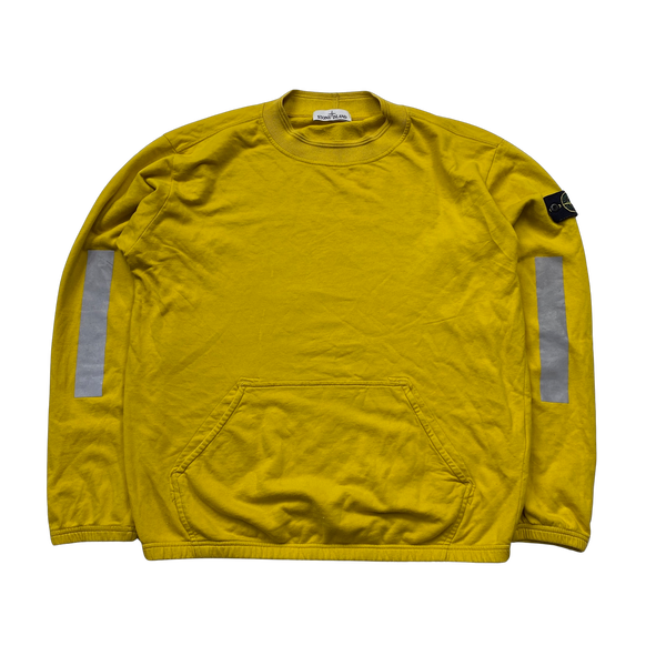 Stone Island 2018 Yellow Reflective Sweatshirt - Large