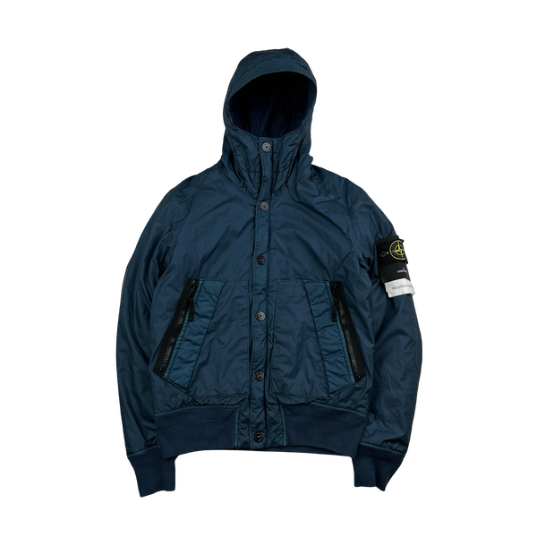 Stone Island 2014 Blue Mussola Gommata Padded Jacket - Small