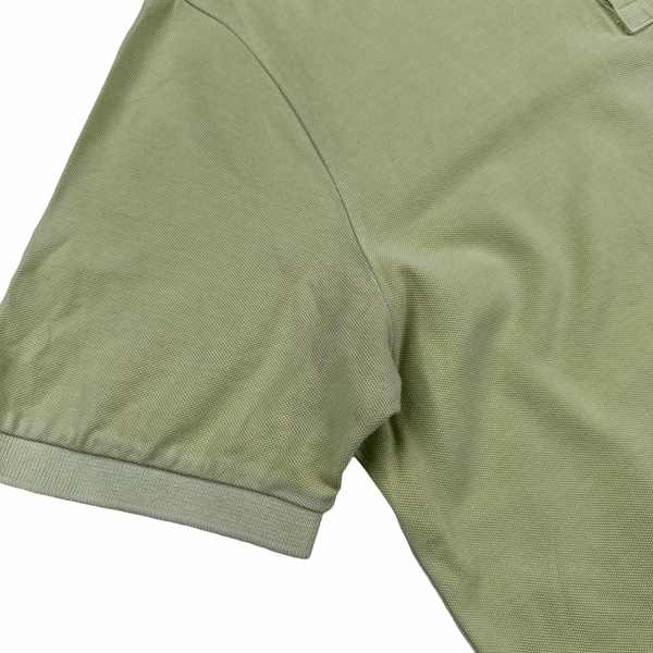 Stone Island Yellow Green Polo Top - Large