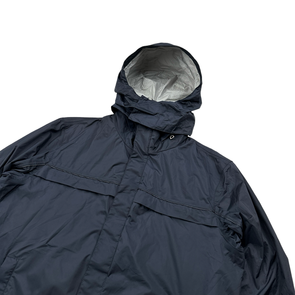 Prada Navy Nylon Red Tab Foldout Hood Jacket - Large