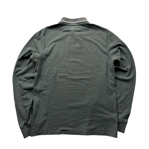 Stone island long sleeve polo grey online