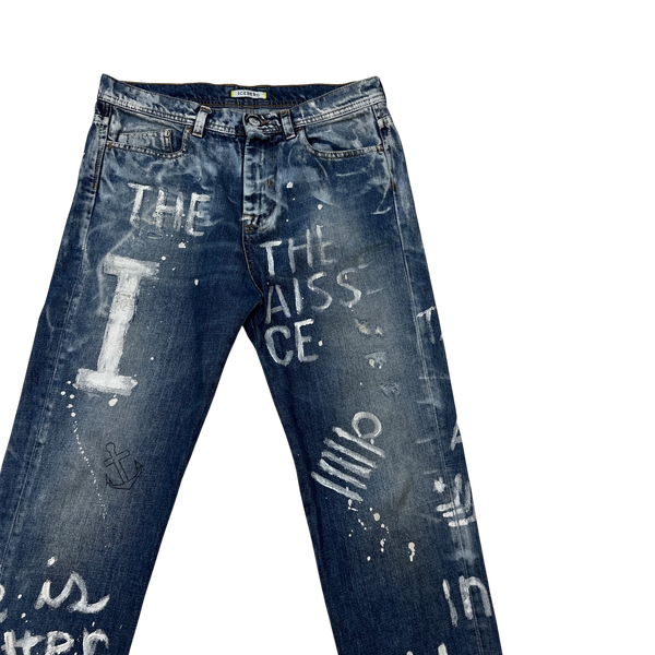 ICEBERG Hand Painted Shanghai Denim Jeans - 29"