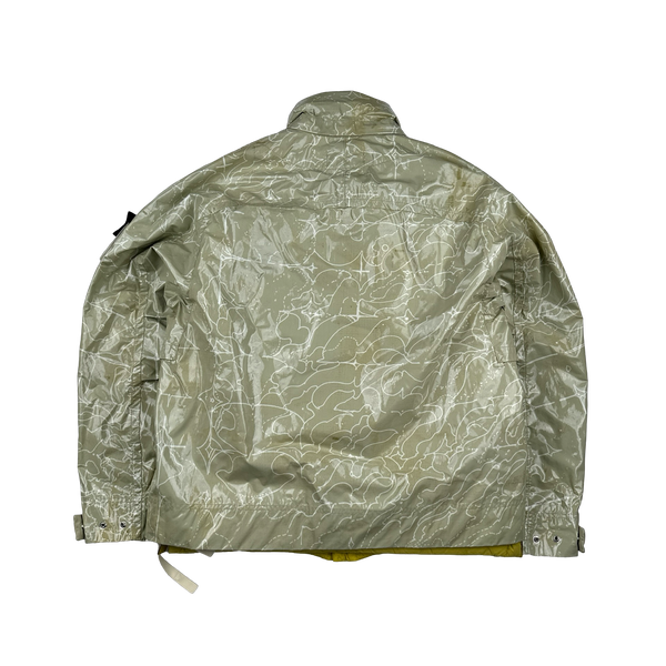 Stone Island Shadow Project Yellow Lining Glass Poplin Double Face Print Jacket - Medium