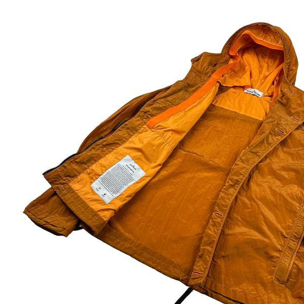 Stone Island 2014 Orange Nylon Metal Shimmer Jacket - Medium