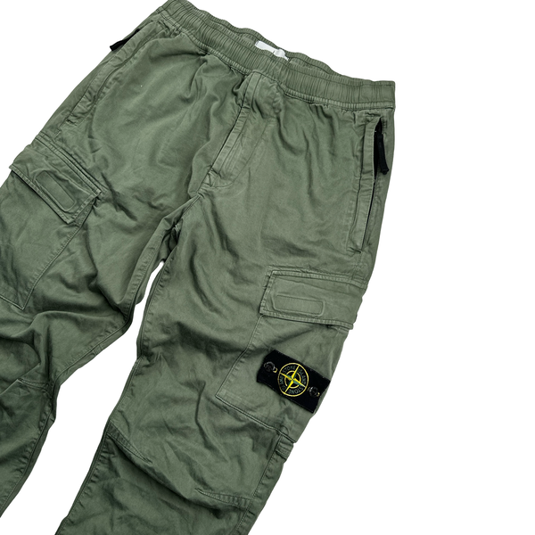 Stone Island 2021 Green RE T Cargo Trousers - Medium