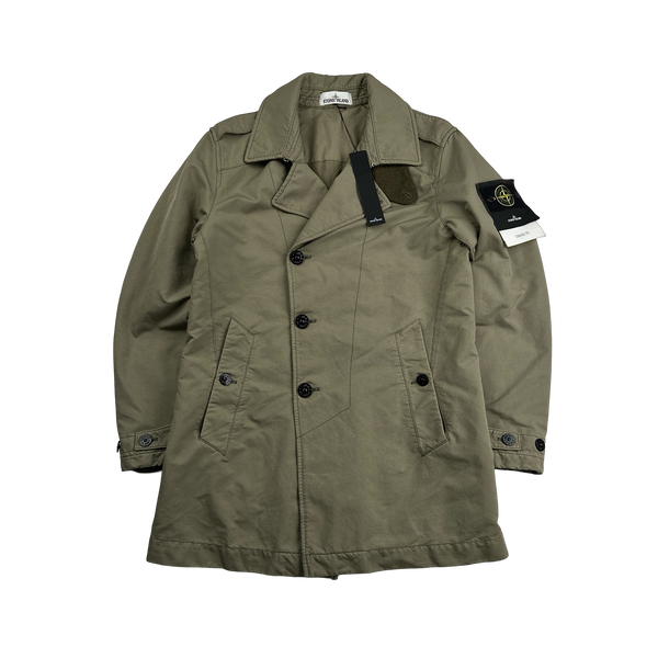 Stone Island 2017 David TC Khaki Trench Coat Medium Mat s Island