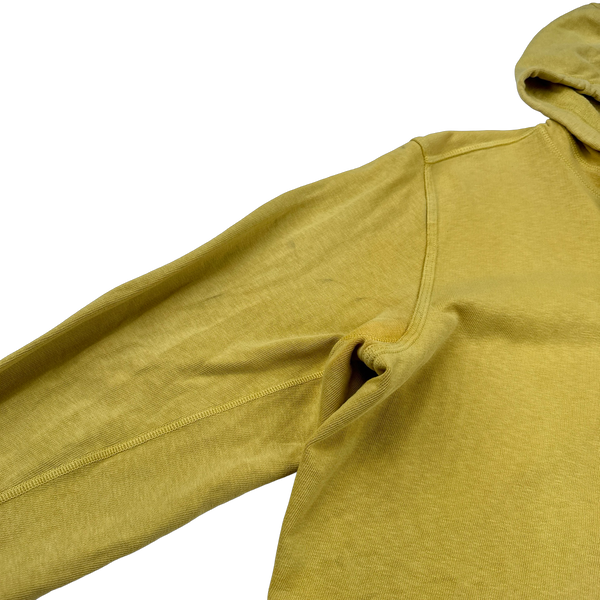 Stone Island Yellow Cotton Pullover Hoodie - XL