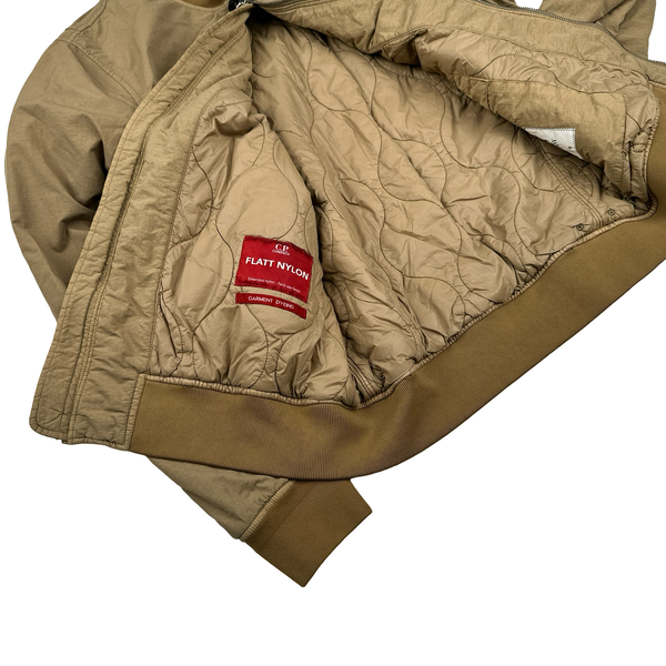 CP Company Brown Flatt Nylon Bomber Jacket - Medium