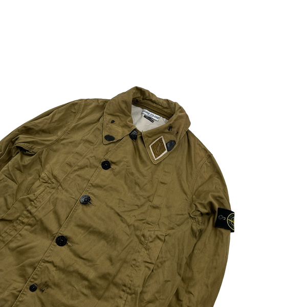 Stone Island 2001 Brown Raso Gommato Jacket - Small