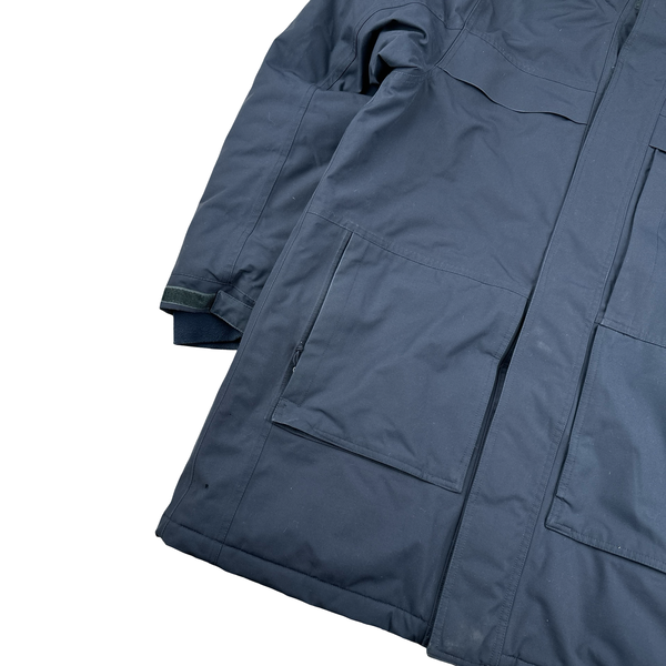 North Face Navy Hyvent Down Filled Parka Jacket - Large