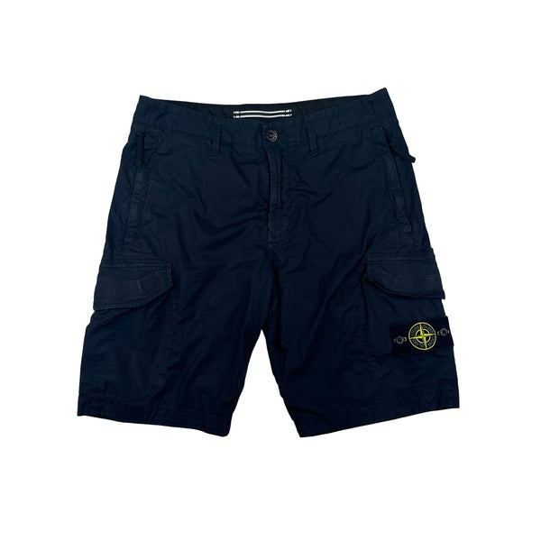 Stone Island 2020 Navy Cargo Shorts - Small