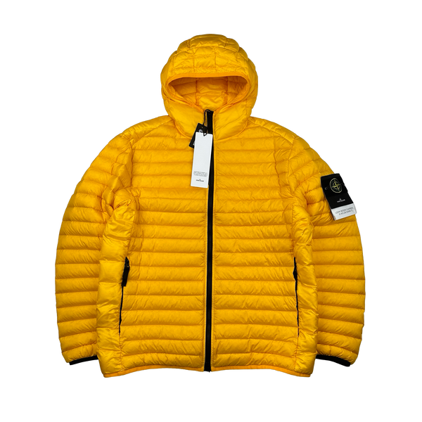 Stone Island Yellow Loom Woven R Nylon Down TC Puffer - XL