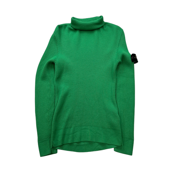 Stone Island 2022 Green Ribbed Roll Neck Jumper - Small