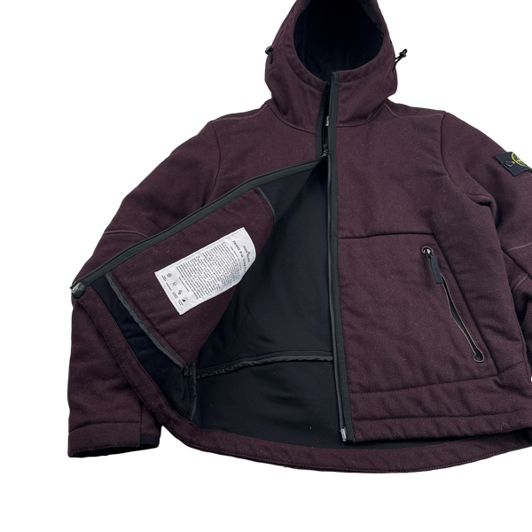 Stone Island Burgundy Panno R 4L Stretch Jacket Small Mat s Island