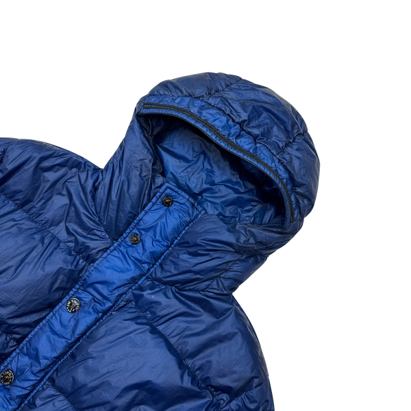 Stone Island 2011 Blue Garment Dyed Down Filled Puffer Jacket - XXL