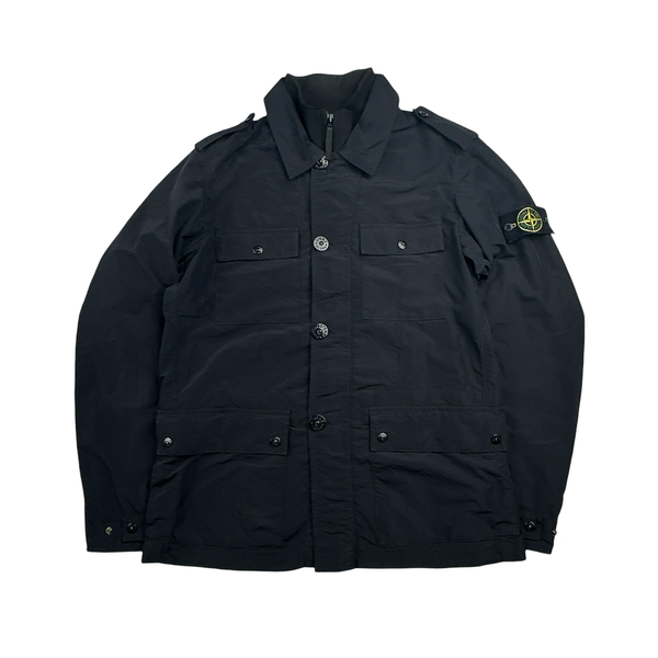 Stone Island 2011 Black Micro Reps Field Jacket Large