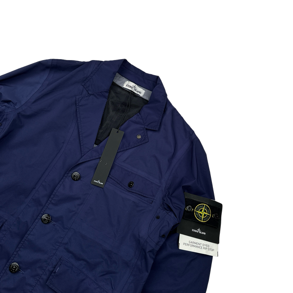 Stone Island 2014 Navy Garment Dyed Performance Rip Stop Jacket - Large