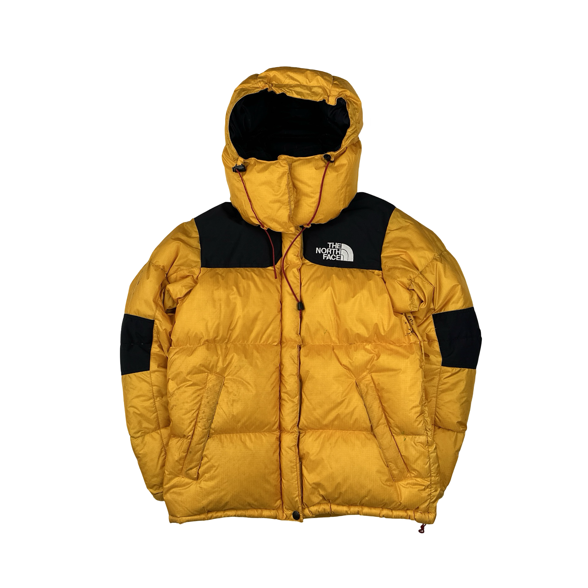 Yellow north face puffer coat hotsell