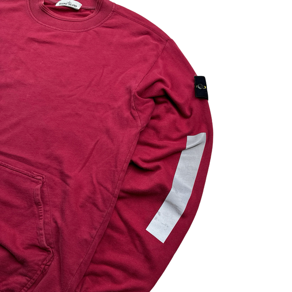 Stone Island 2016 Burgundy Pink Reflective Sweatshirt - Medium