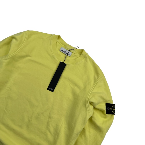 Stone Island 2020 Yellow Cotton Sweatshirt - Small
