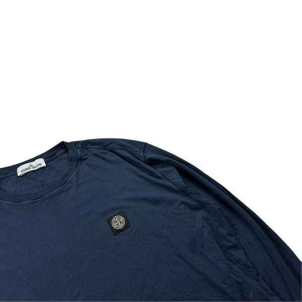 Stone Island Navy Cotton Long Sleeve T Shirt - 3XL