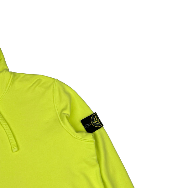 Stone Island 2022 Neon Yellow Pullover Hoodie - Medium