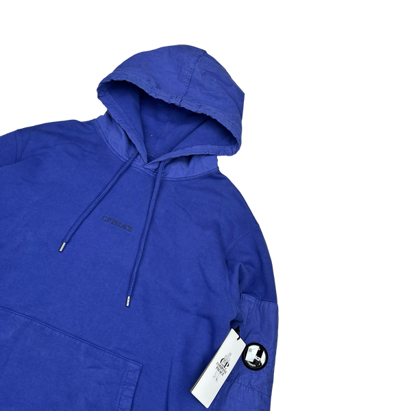 CP Company x Palace Blue Spellout Lens Viewer Hoodie - Large