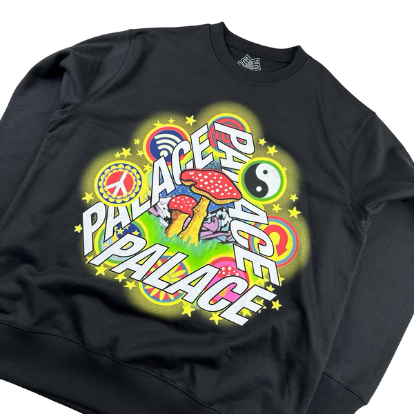 Palace Graphic Spellout Graphic Crewneck - Large