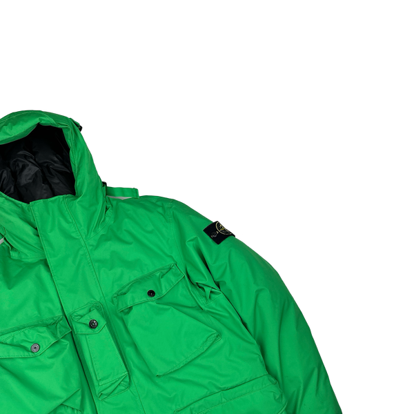 Stone Island 2021 Green Ripstop Gore-Tex Product Technology Down Parka Jacket - Small