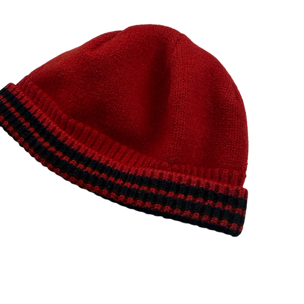 Stone Island Red Thick Beanie Hat