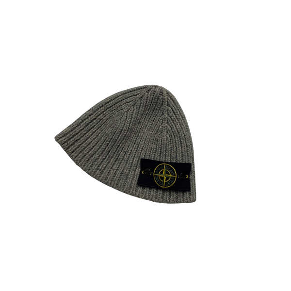 Stone Island Ribbed Wool Beanie Hat