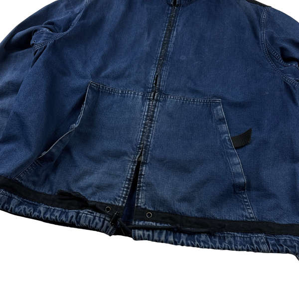 Stone Island Vintage 1997 Blue Denim Zipped Jacket - Medium 
