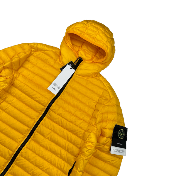 Stone Island Yellow Loom Woven R Nylon Down TC Puffer - XL