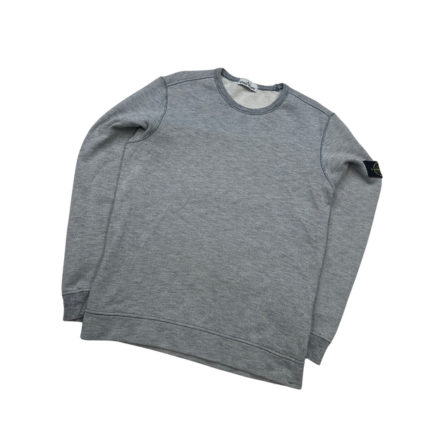 Stone island 2024 grey marl sweatshirt