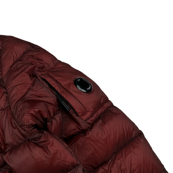 CP Company Red DD Shell Hooded Pullover Puffer Smock - Large