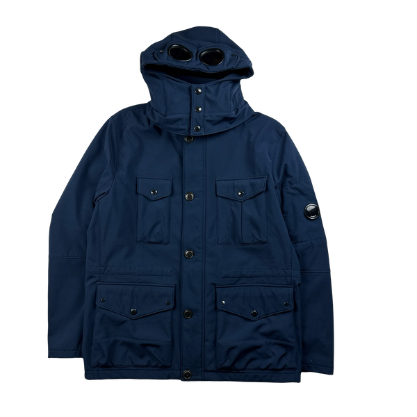 CP Company Navy Soft Fleece Lined Shell Goggle Field Jacket 3XL