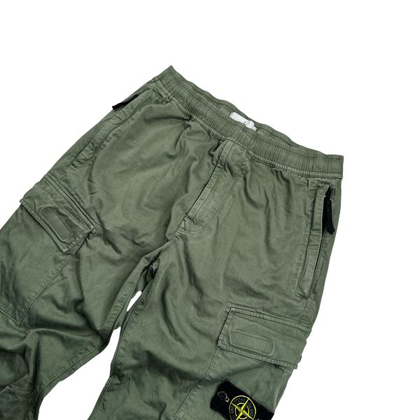 Stone Island 2021 Green RE T Cargo Trousers - Medium