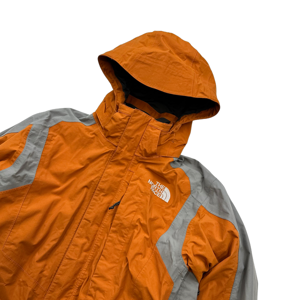 North Face 3 In 1 Orange Dual Layer Hyvent Jacket - Small