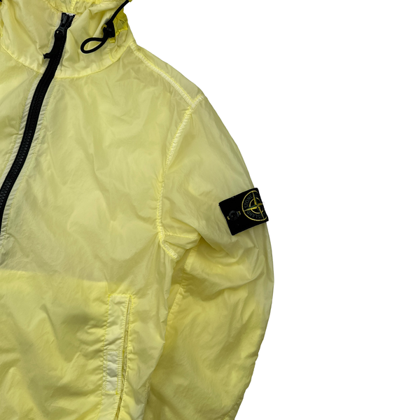 Stone Island Yellow Lamy Flock Hooded Jacket - Small